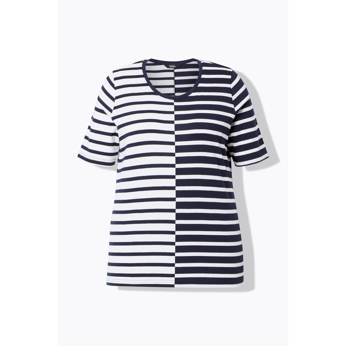 T-shirt à rayures, en modal mélangé marine, ULLA POPKEN