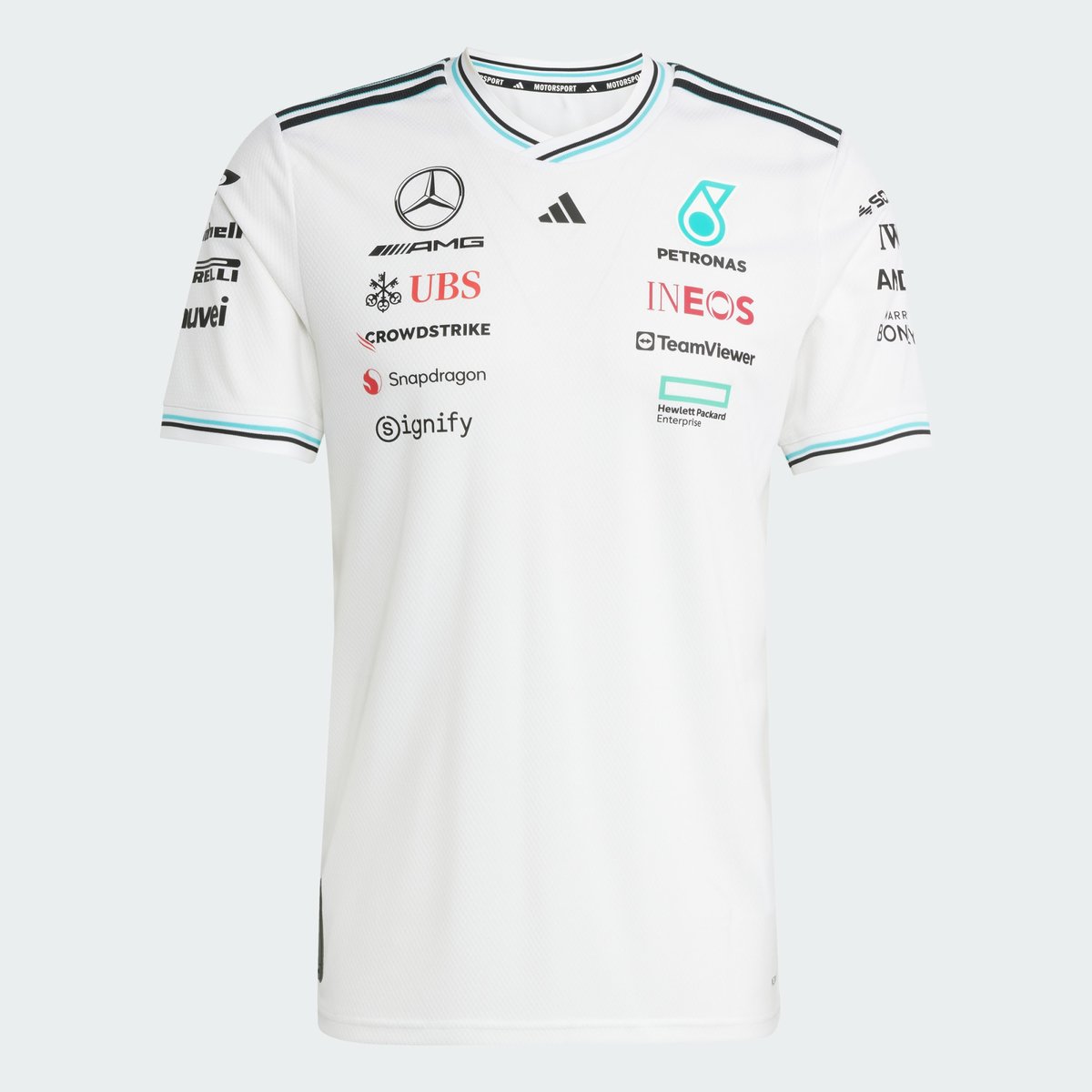 Maillot Pilote Authentique Mercedes - Amg Petronas Formula One Team Maillot Pilote Authentique Mercedes - Amg Petronas Formula One Team white / black, adidas Performance