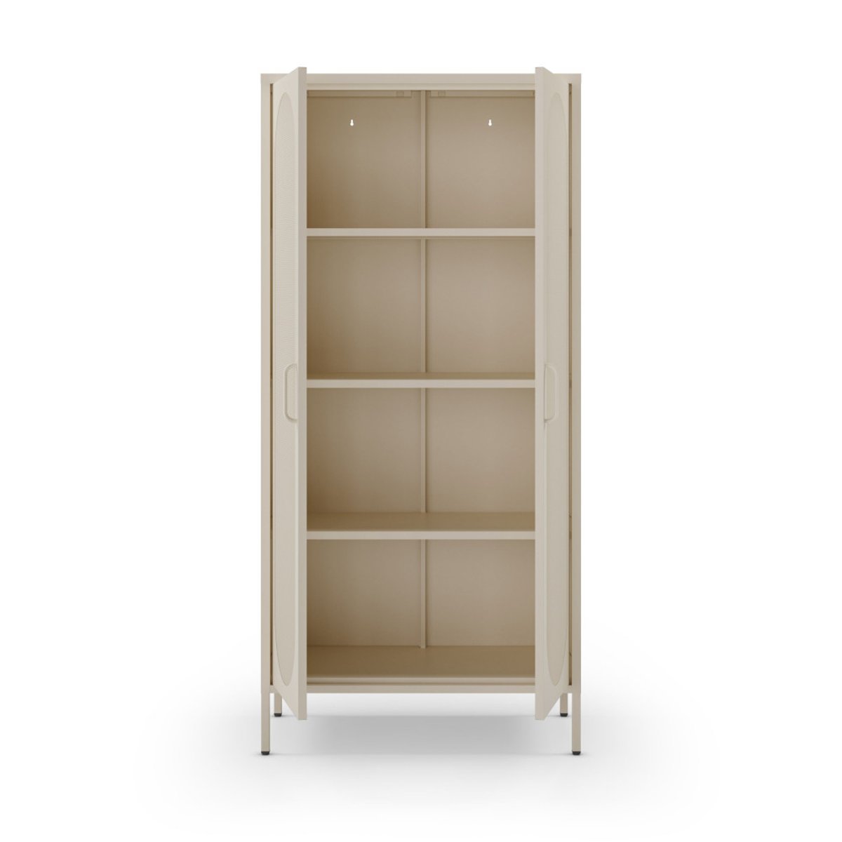 Vaisselier 2 portes en métal H170cm- ZIO beige, DRAWER