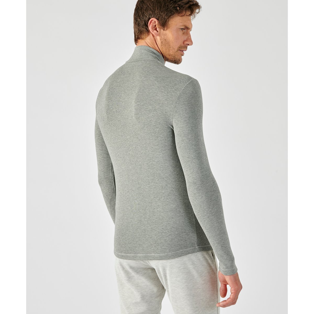 T-shirt col montant Thermolactyl Sensitive gris chiné foncé, DAMART