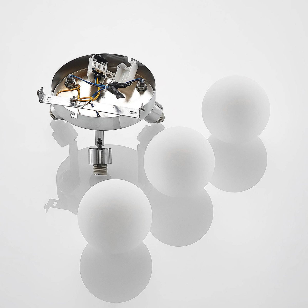 Plafonnier en métal moderne, Zaniba chrome, LINDBY