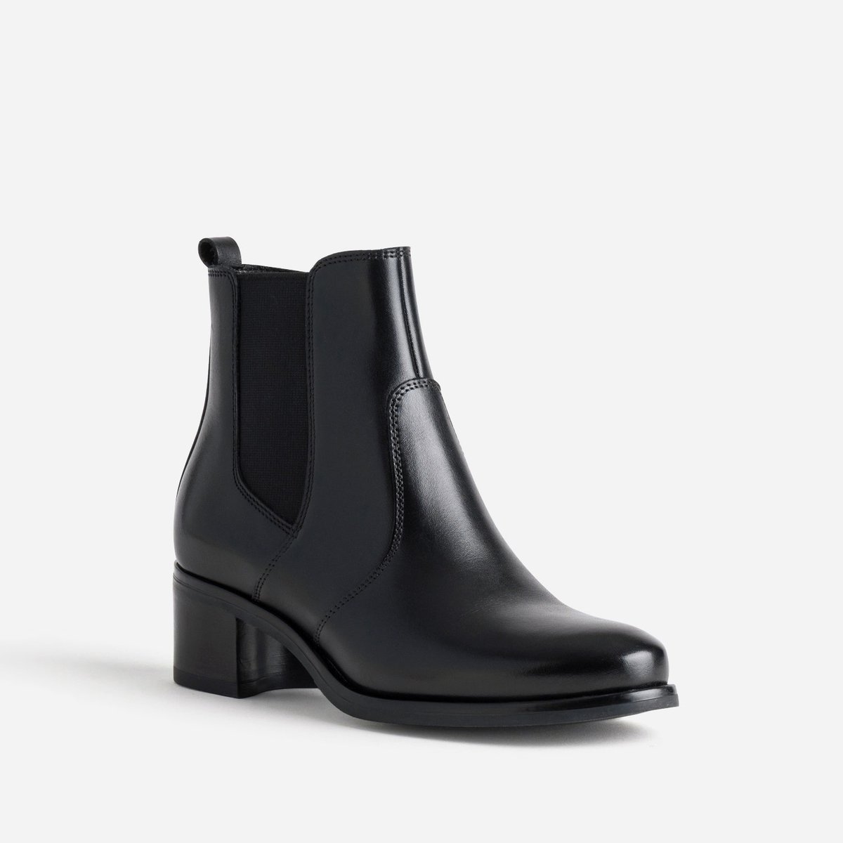 Boots À Talon en cuir NADEGE noir, ERAM