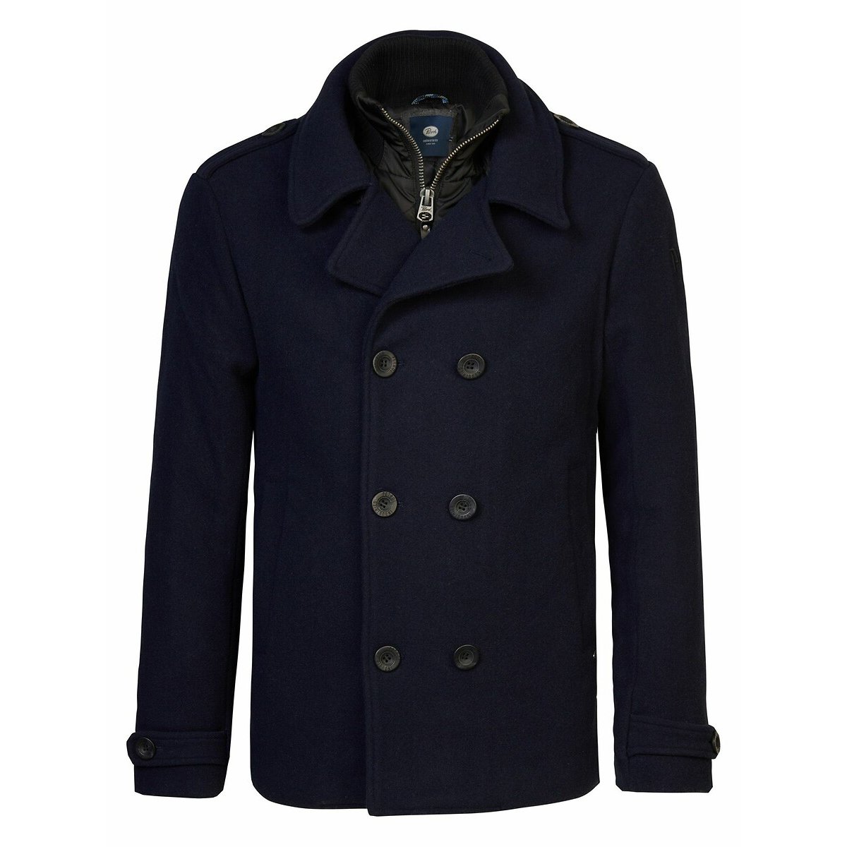 Pea coat with trim navy blue, PETROL INDUSTRIES