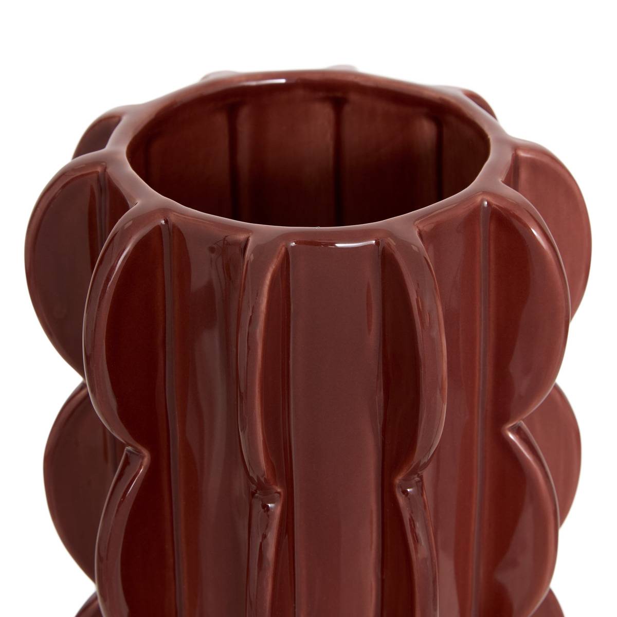 Vase en céramique Homy H.19cm marron, ATMOSPHERA