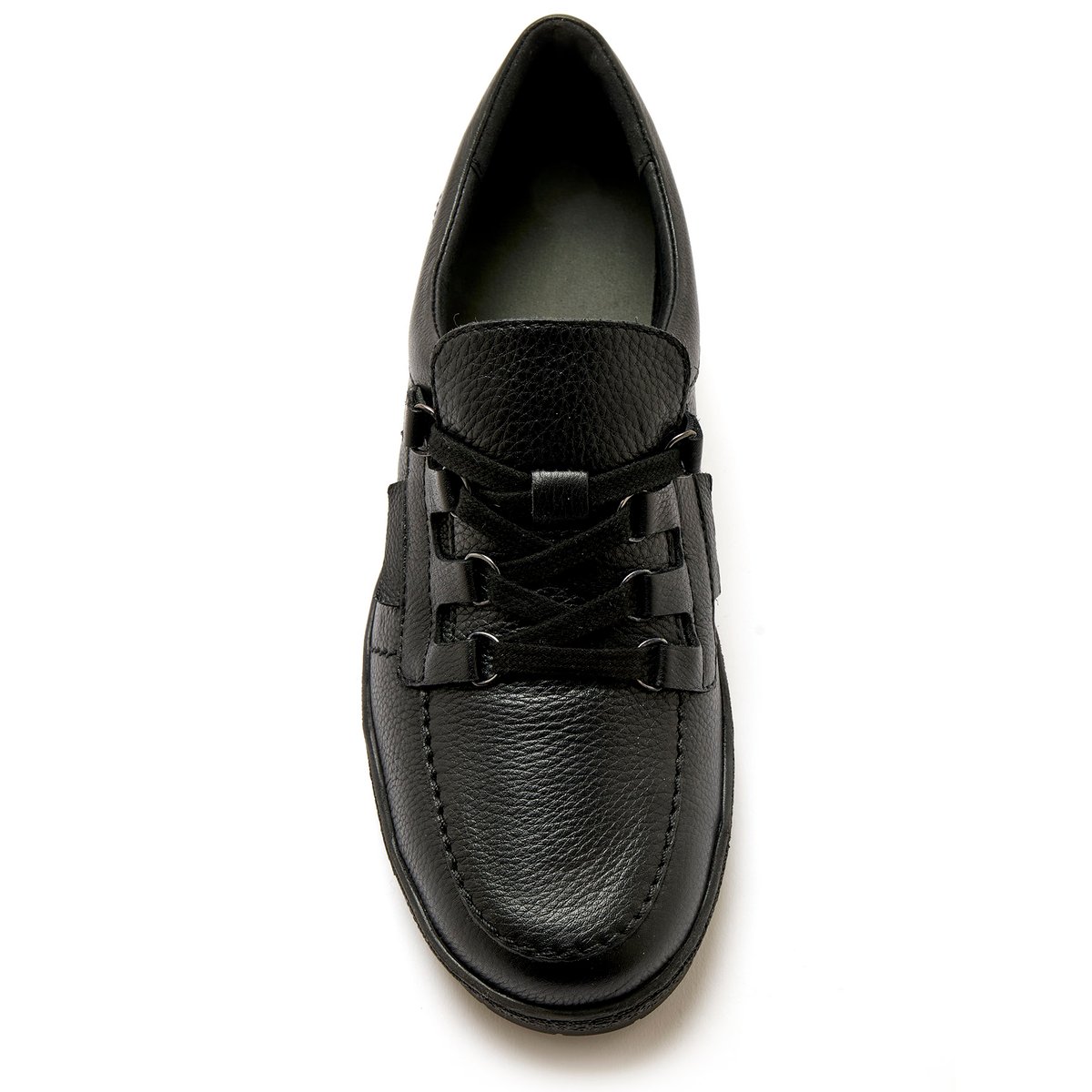 Derbies compensés cuir noir, PEDICONFORT