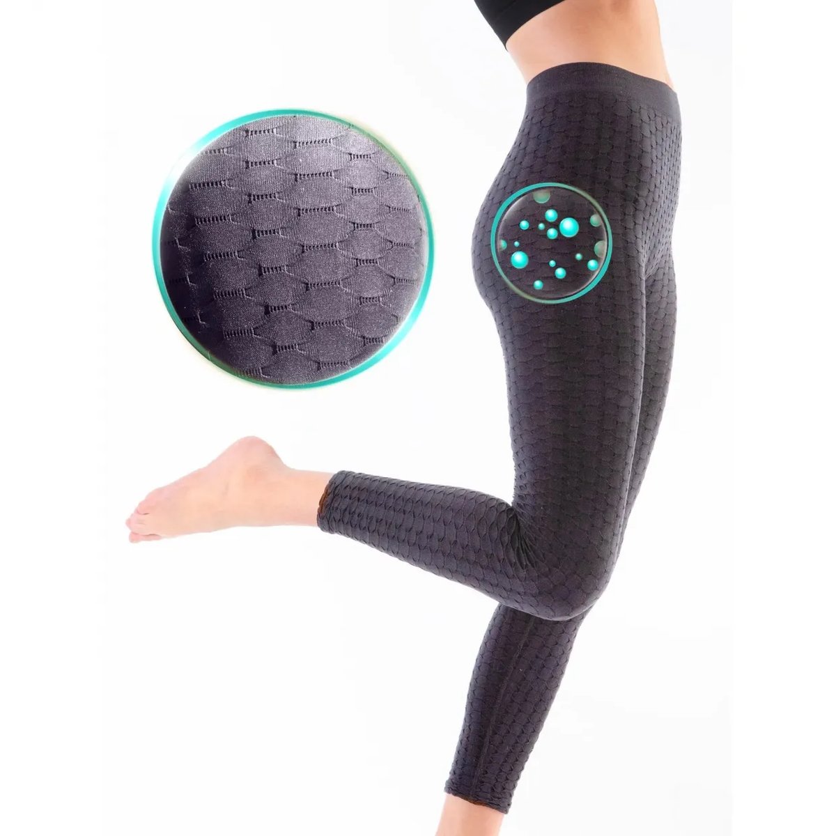 Legging Alvéolé Anti-cellulite Nuit noir, LYTESS