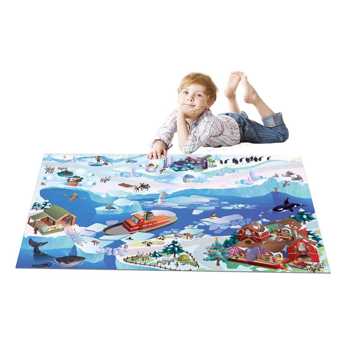 Tapis enfant tissé BANQUISE multicolore, UN AMOUR DE TAPIS