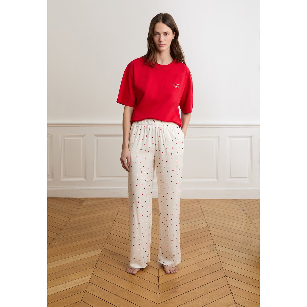 Pantalon de pyjama à motifs cœurs BANDANA multicolor, ETAM