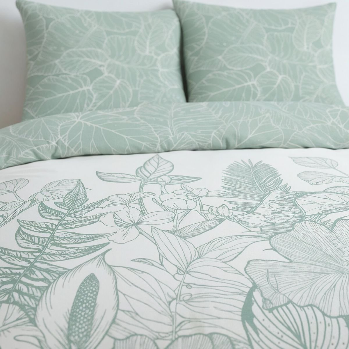 Parure de lit imprimé Floral SUNSHINE DORIANE blanc, TODAY