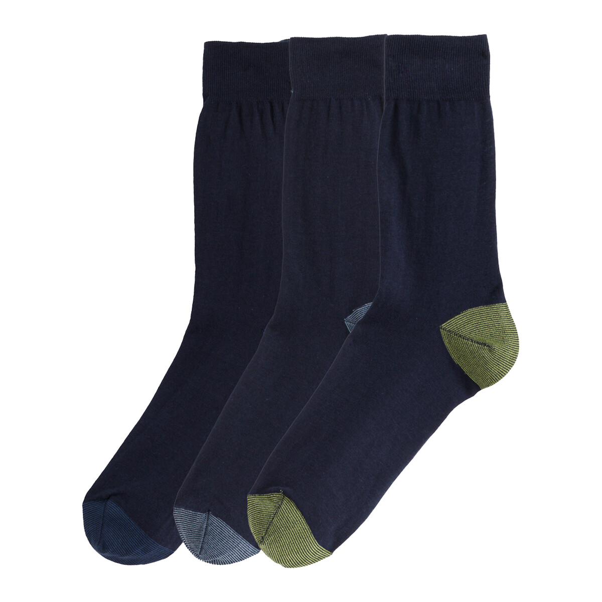 Pack of 3 Pairs of Mix & Match Socks navy blue, DIM