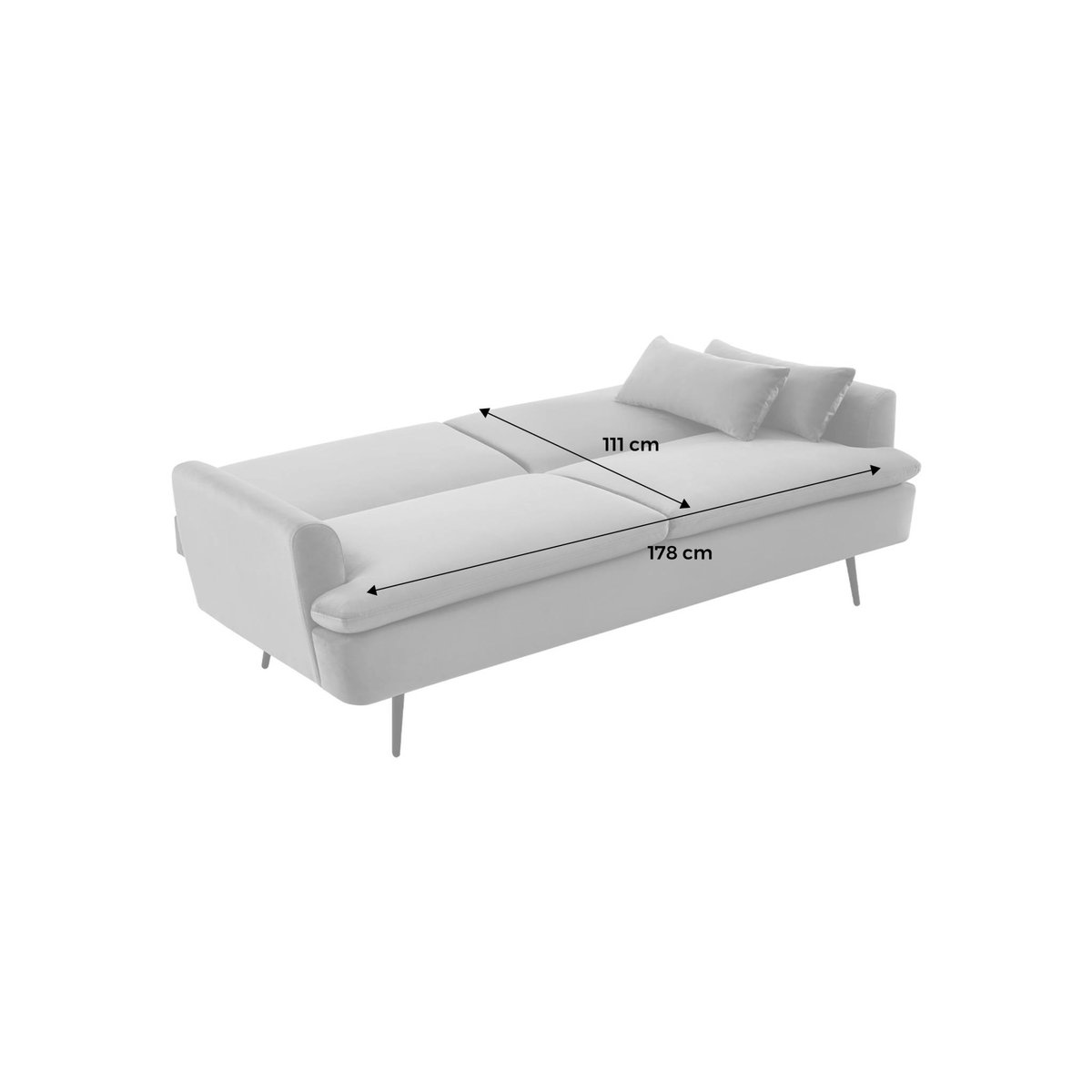 Canapé convertible 2-3 places bouclette JOHN crème, SWEEEK