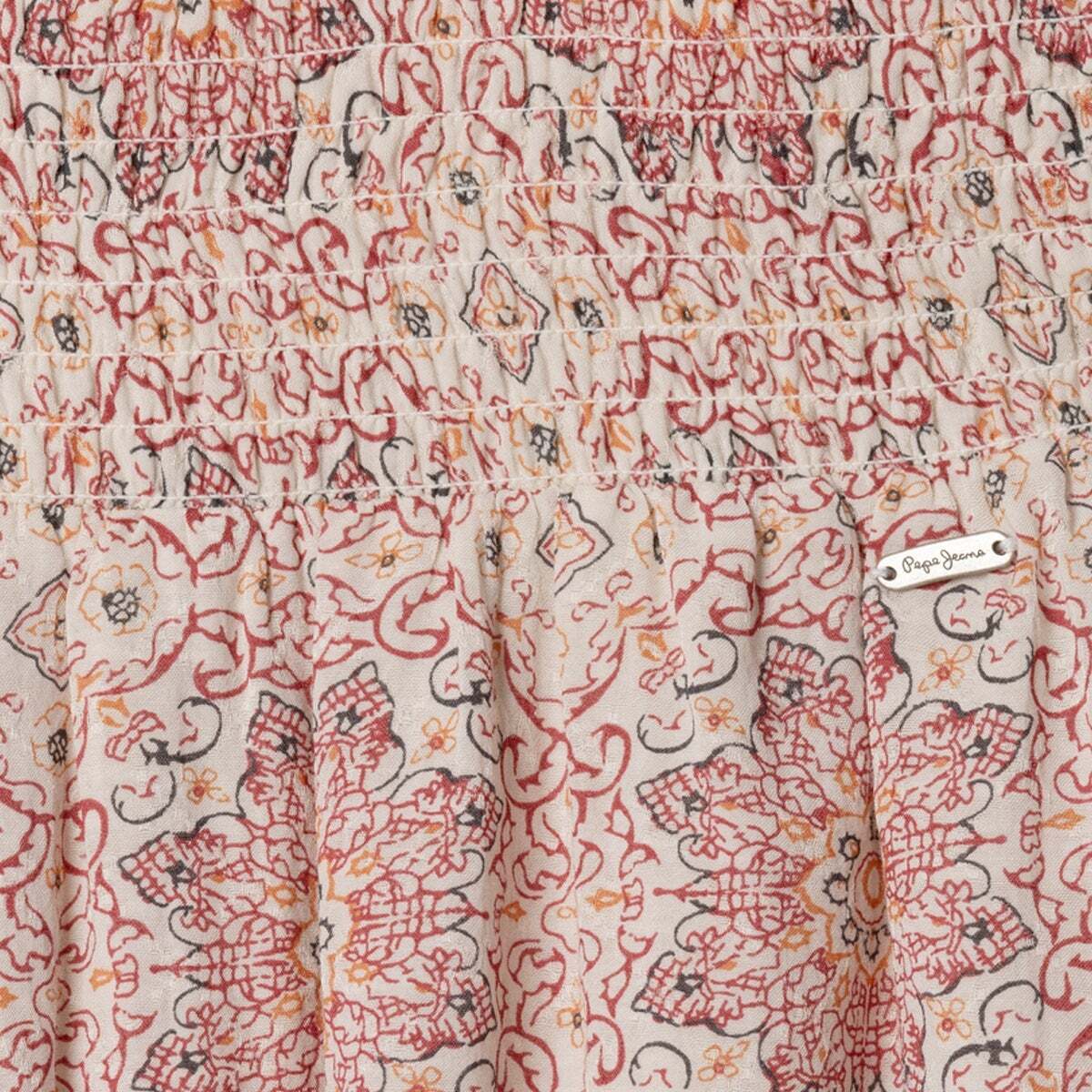 Robe Longue À Imprimé Floral souris blanche, PEPE JEANS