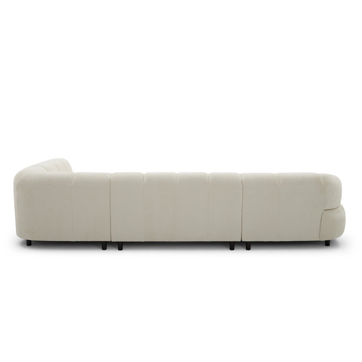 Canapé d'angle convertible places en tissu chenille, LOVELY beige, BOBOCHIC