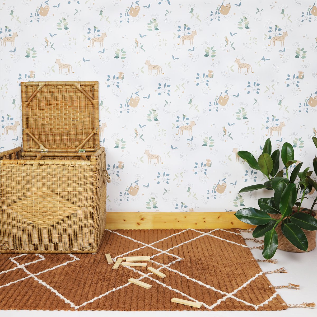Tapis coton berbère LÄSSA caramel, NATTIOT