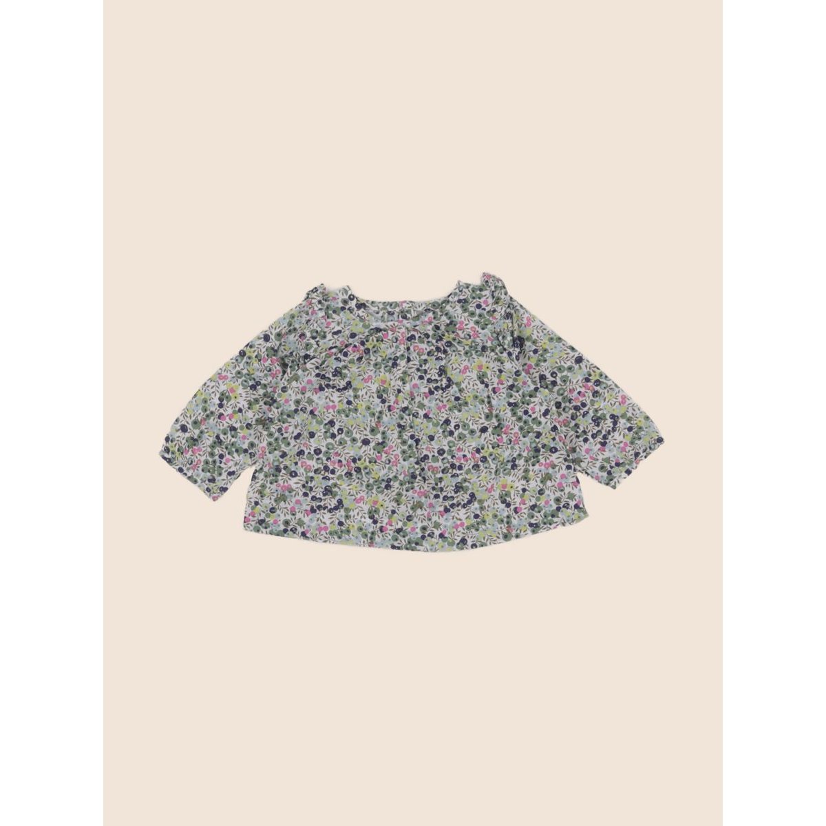 Blouse liberty - Très bon état vert, JACADI
