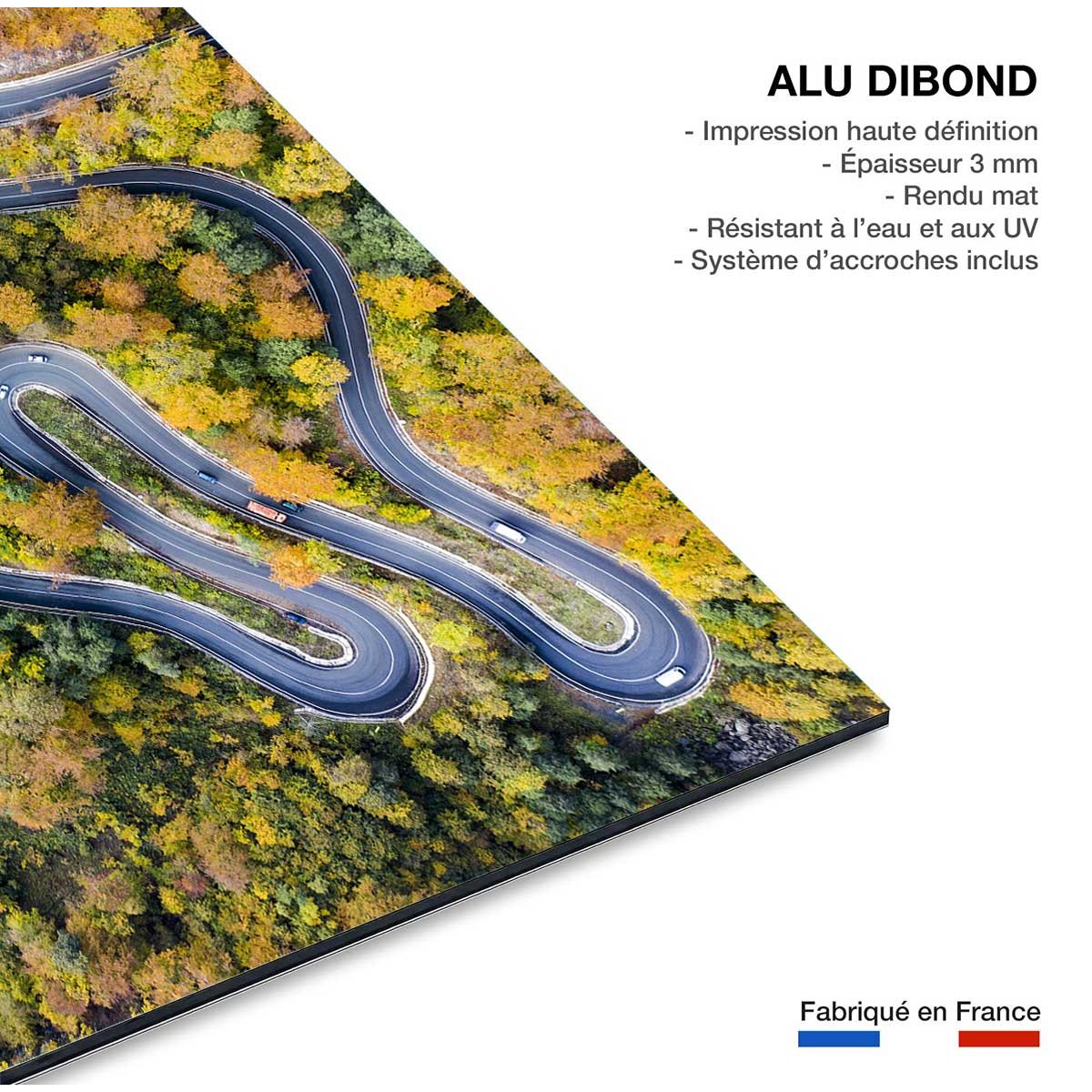 Tableau Route d' automne tableau alu dibond, HEXOA