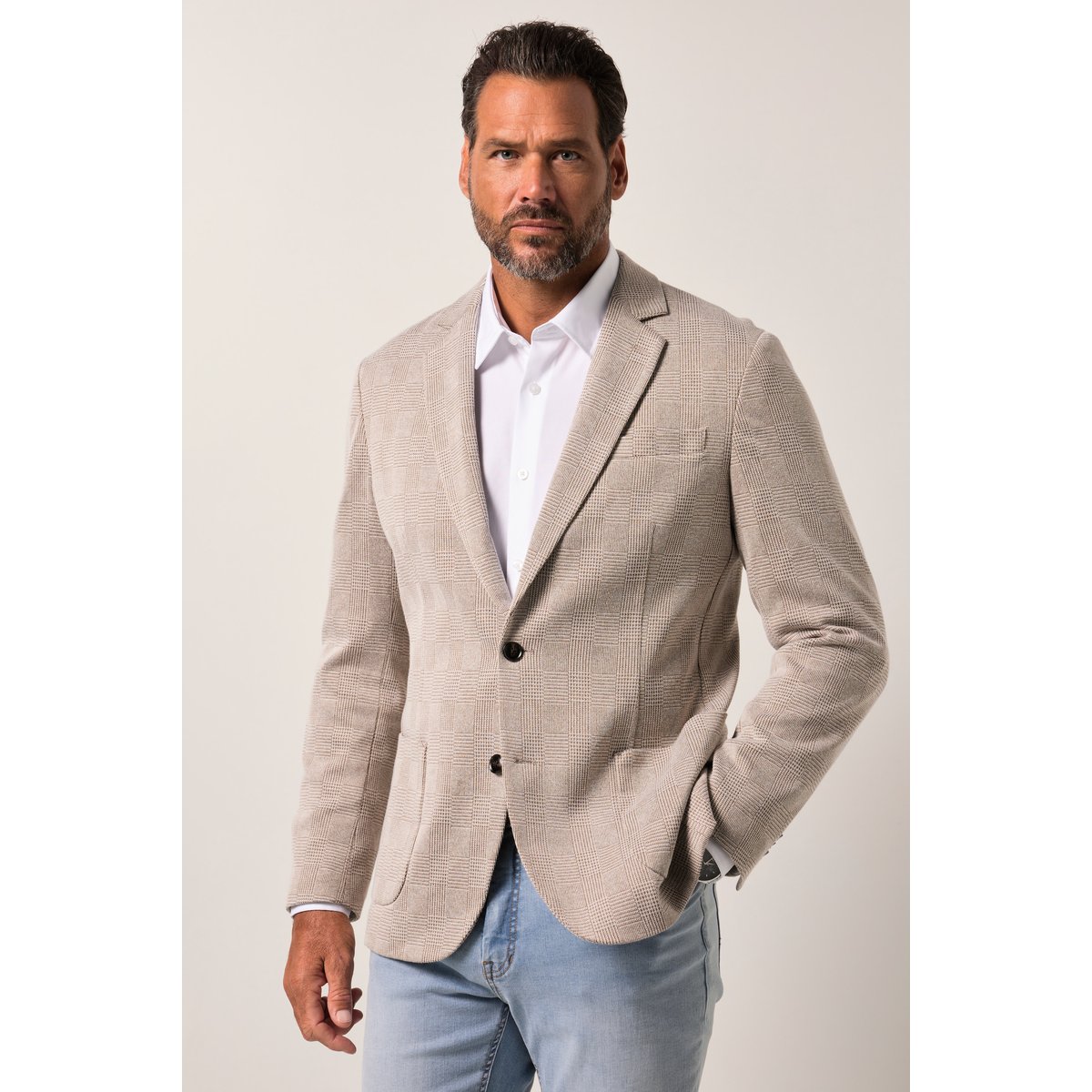 Veste à carreaux, collection Business beige, JP1880