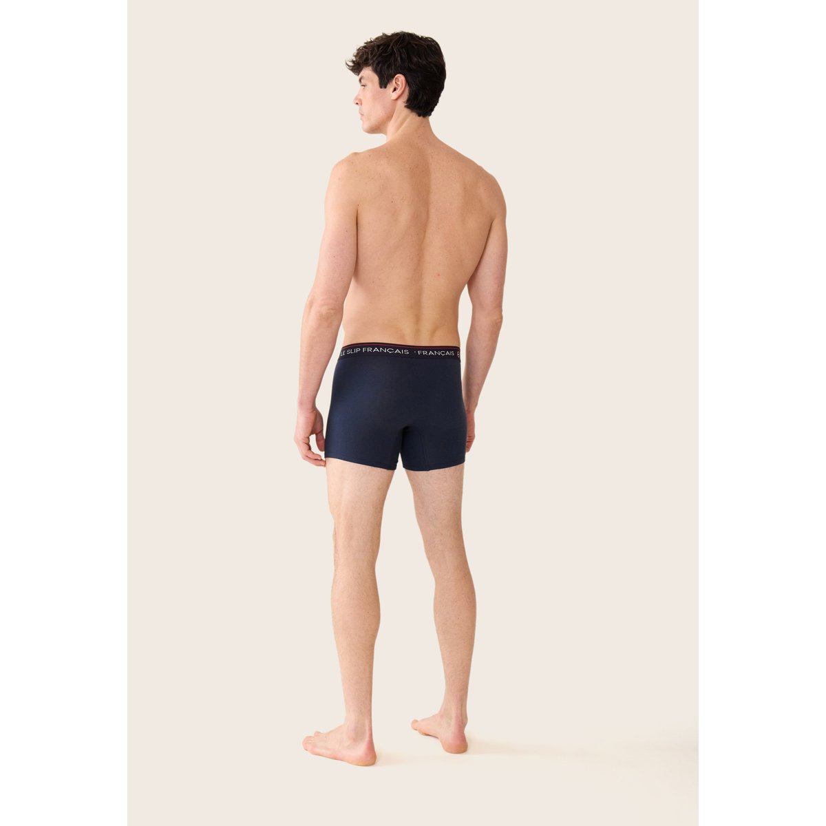 Lot de 3 boxers longs en coton Redoutable marine, LE SLIP FRANCAIS