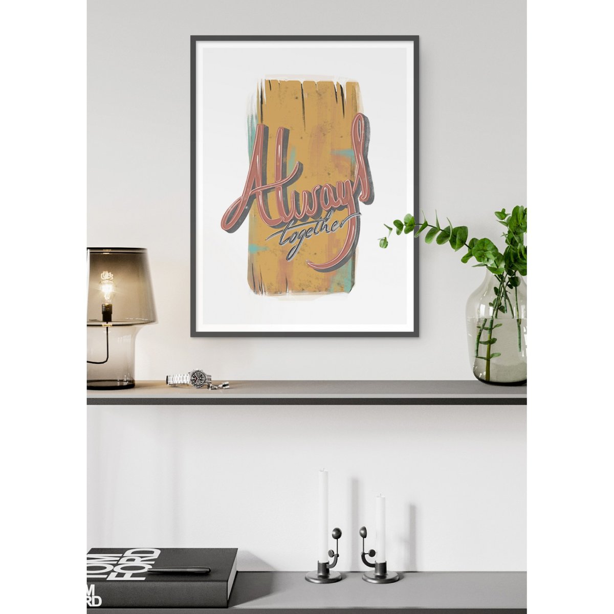 Poster Always Together blanc, L'AFFICHERIE
