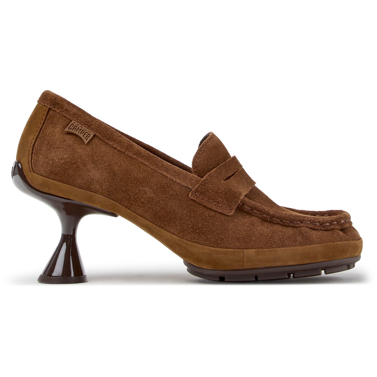 Mocassins Right Left Nubuck Leather brun moyen 003, CAMPER
