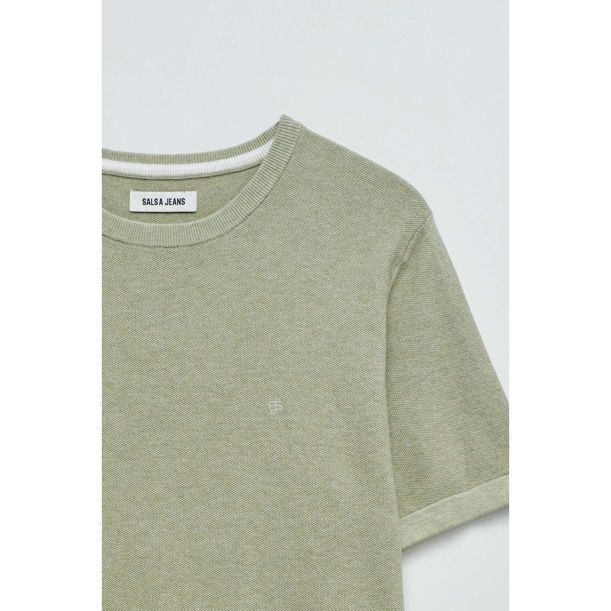 T-SHIRT EN MAILLE TRICOTÉE beige, SALSA JEANS