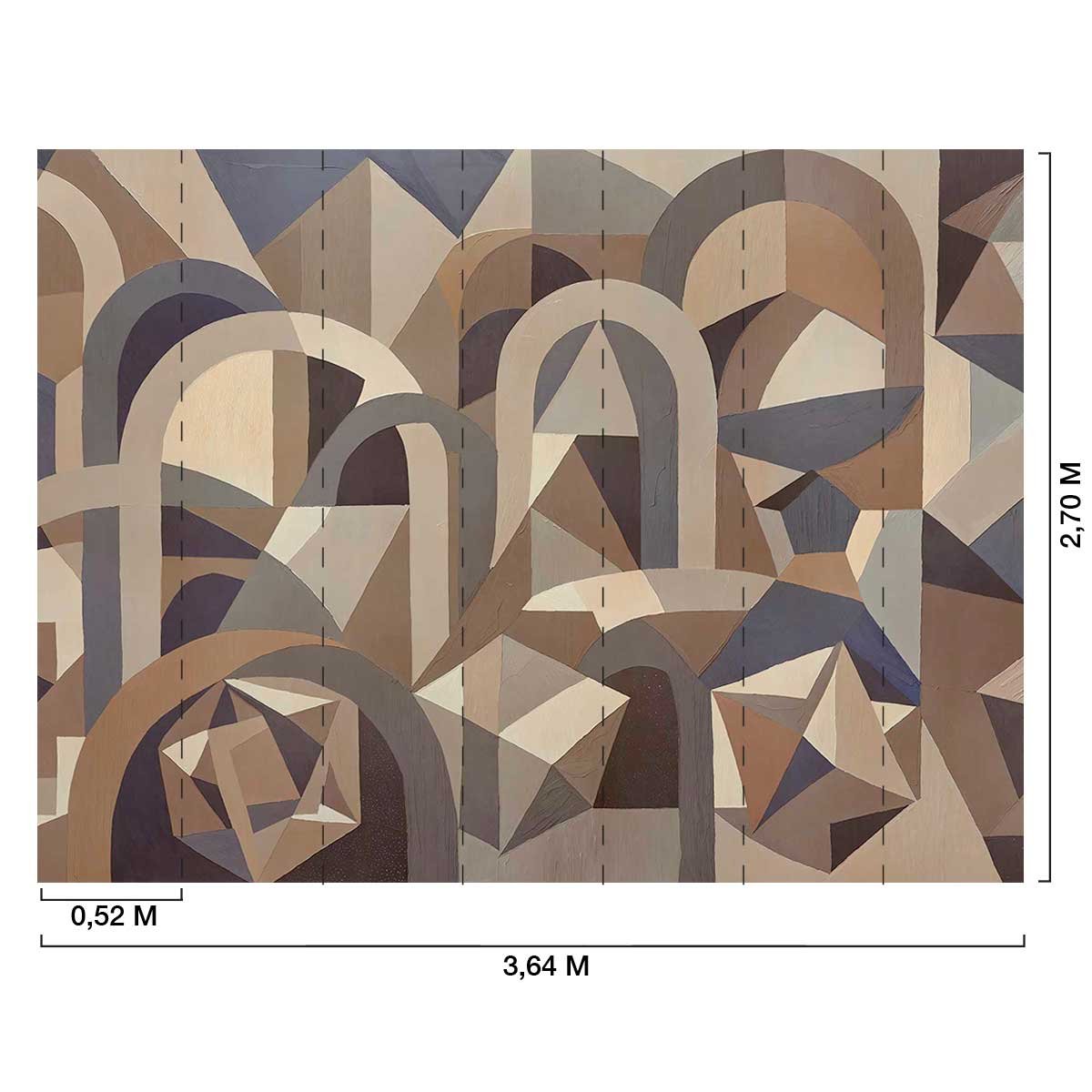 Papier peint Architectura Beige bleu, HEXOA
