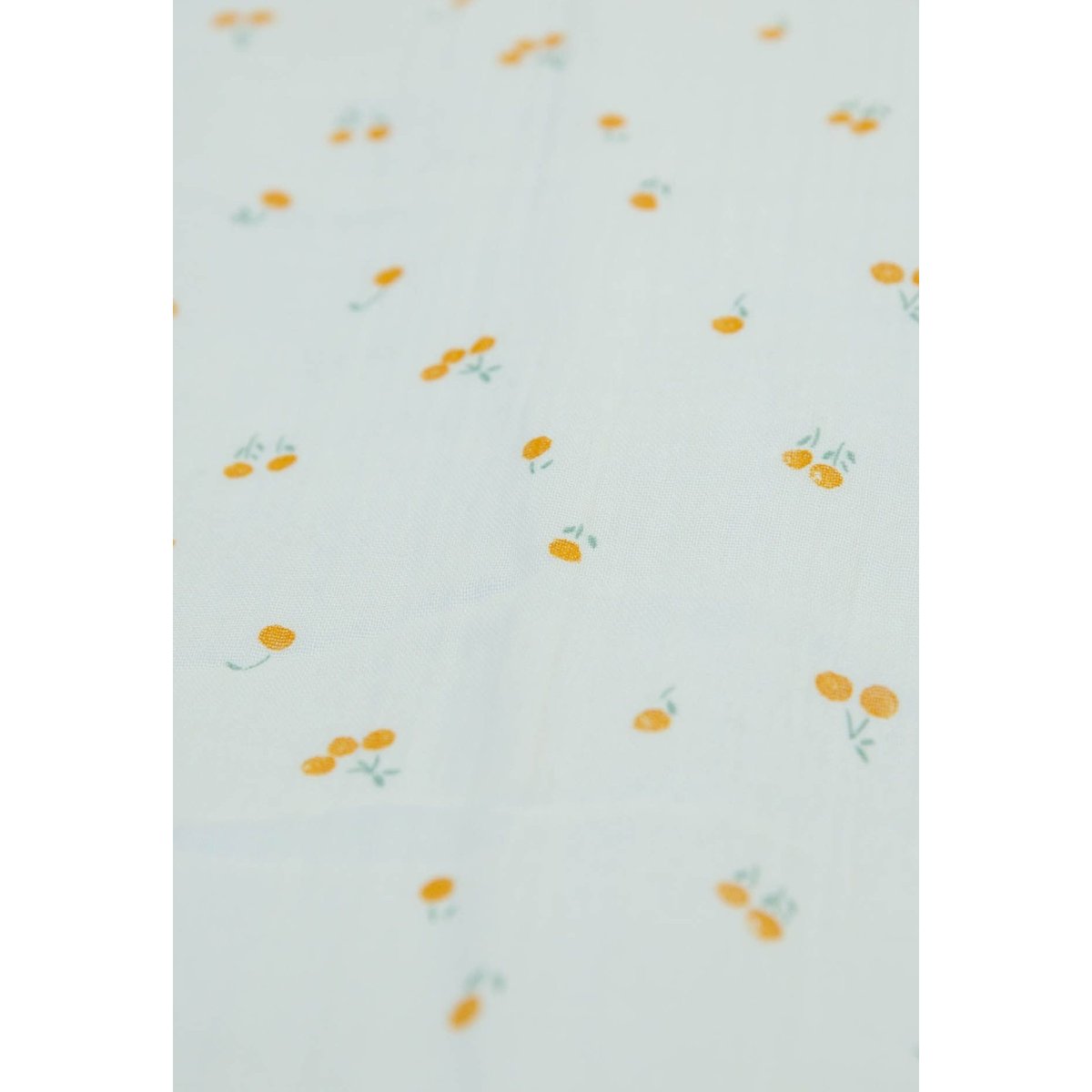 Parure de lit en gaze de coton, BLOSSOM jaune blossom safran, GABRIELLE PARIS