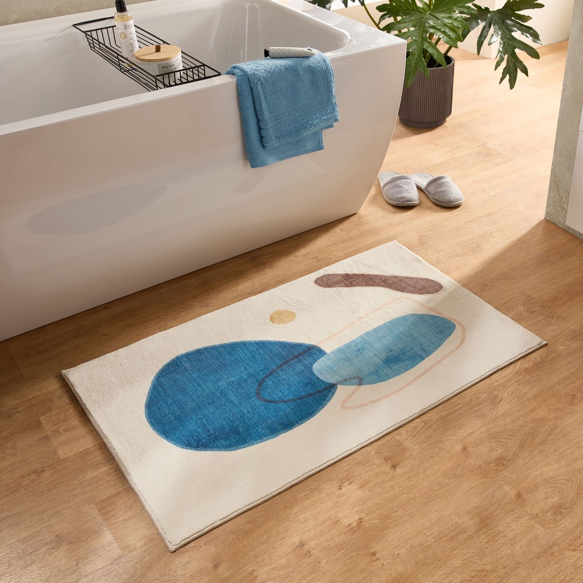 Tapis de bain moelleux aux couleurs vives - ARIELLA bleu multicolore, GINO FALCONE