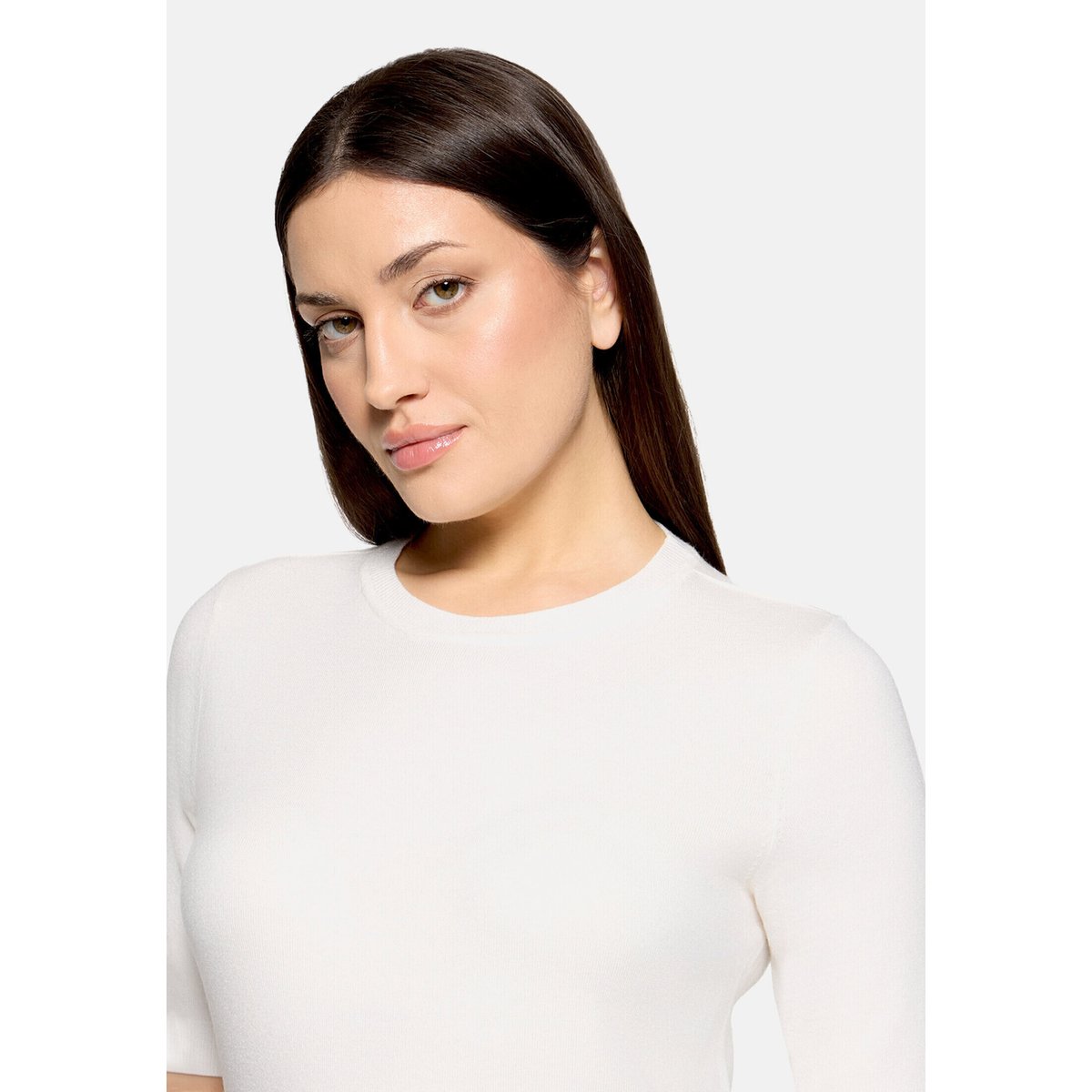 Pull-over basique manches courtes blanc, BETTY BARCLAY