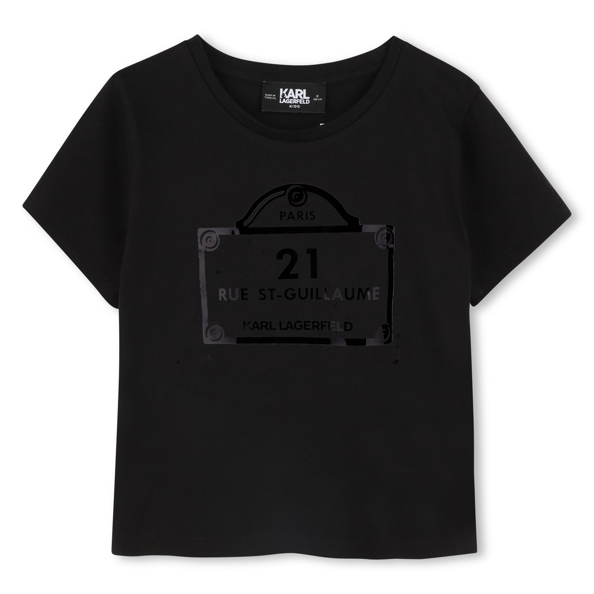 T-shirt avec imprimés black, KARL LAGERFELD KIDS