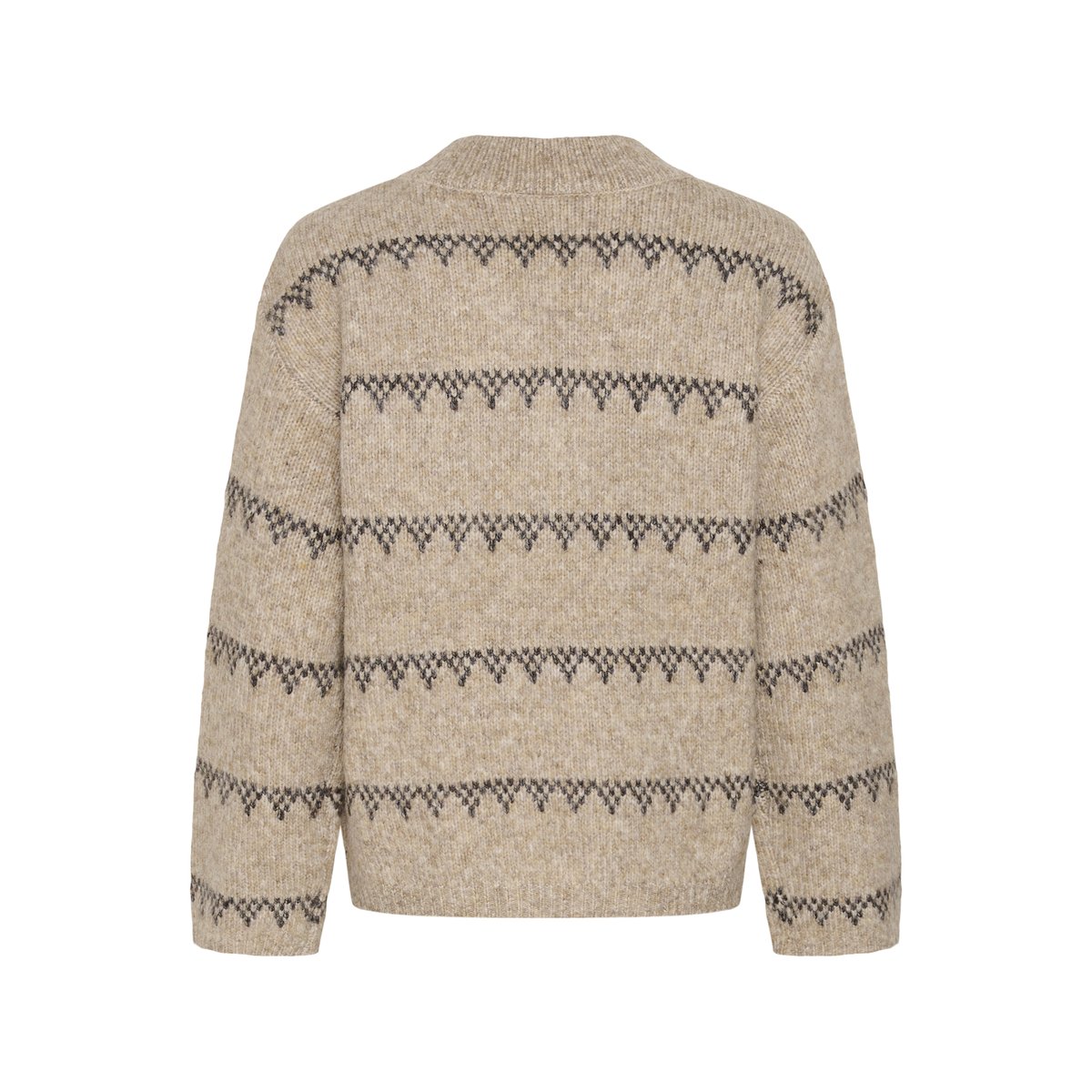 Pullover tricoté beige desert taupe m./dgm stripe, KAFFE