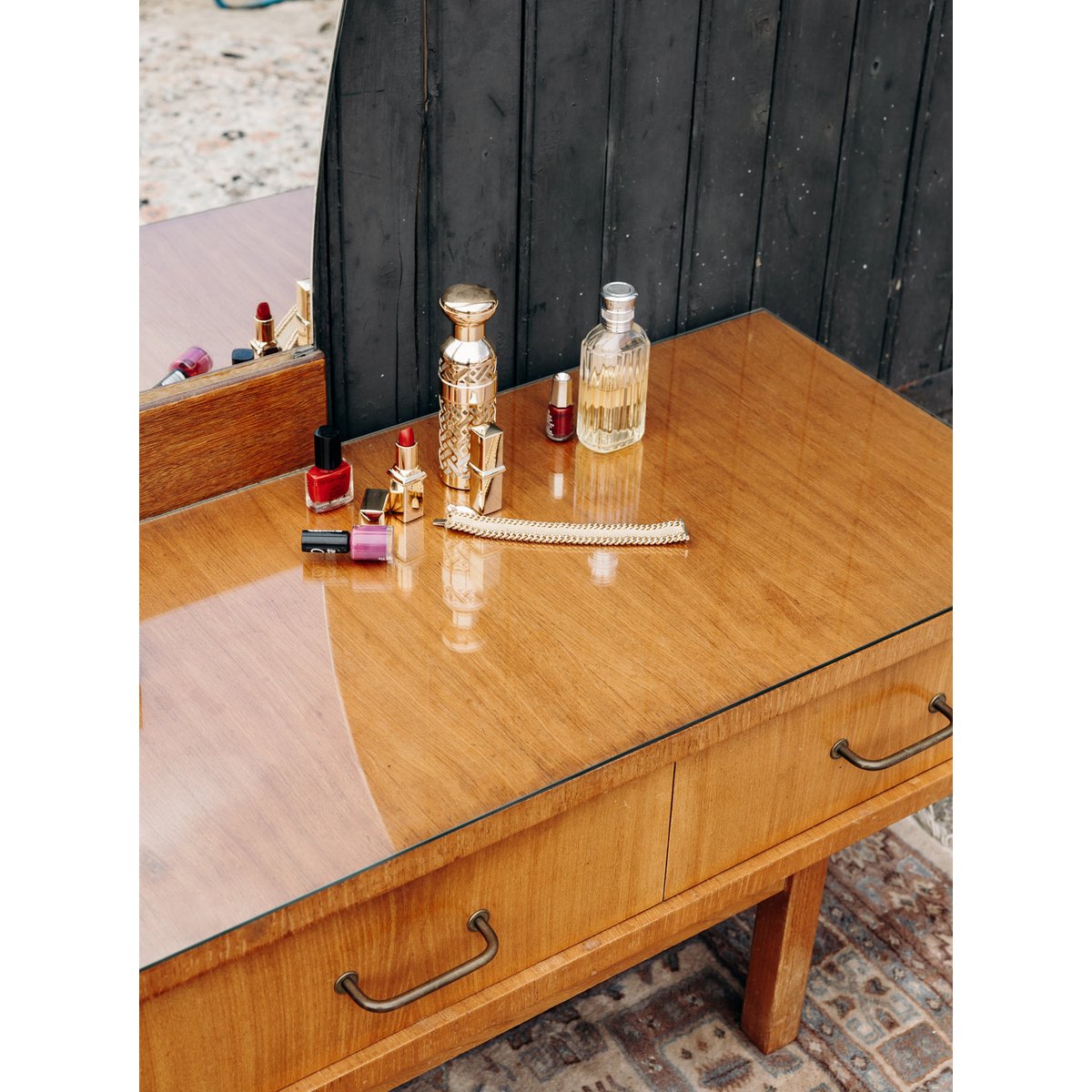 Coiffeuse en bois Louise N°152 - Bon état bois, DEBONGOUT