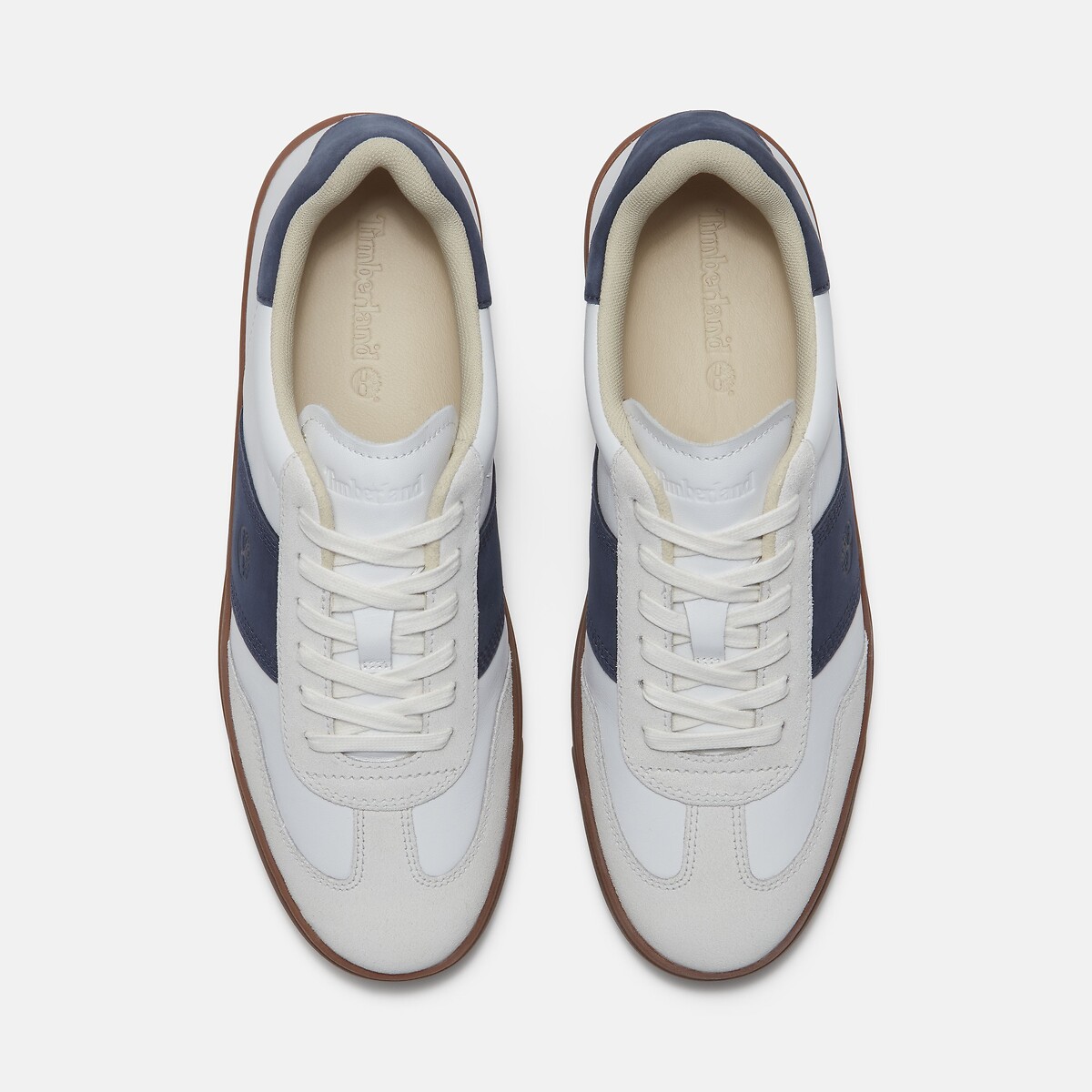 Scarpe da ginnastica in pelle, LISBON STREET LOW LACE bianco/blu, TIMBERLAND