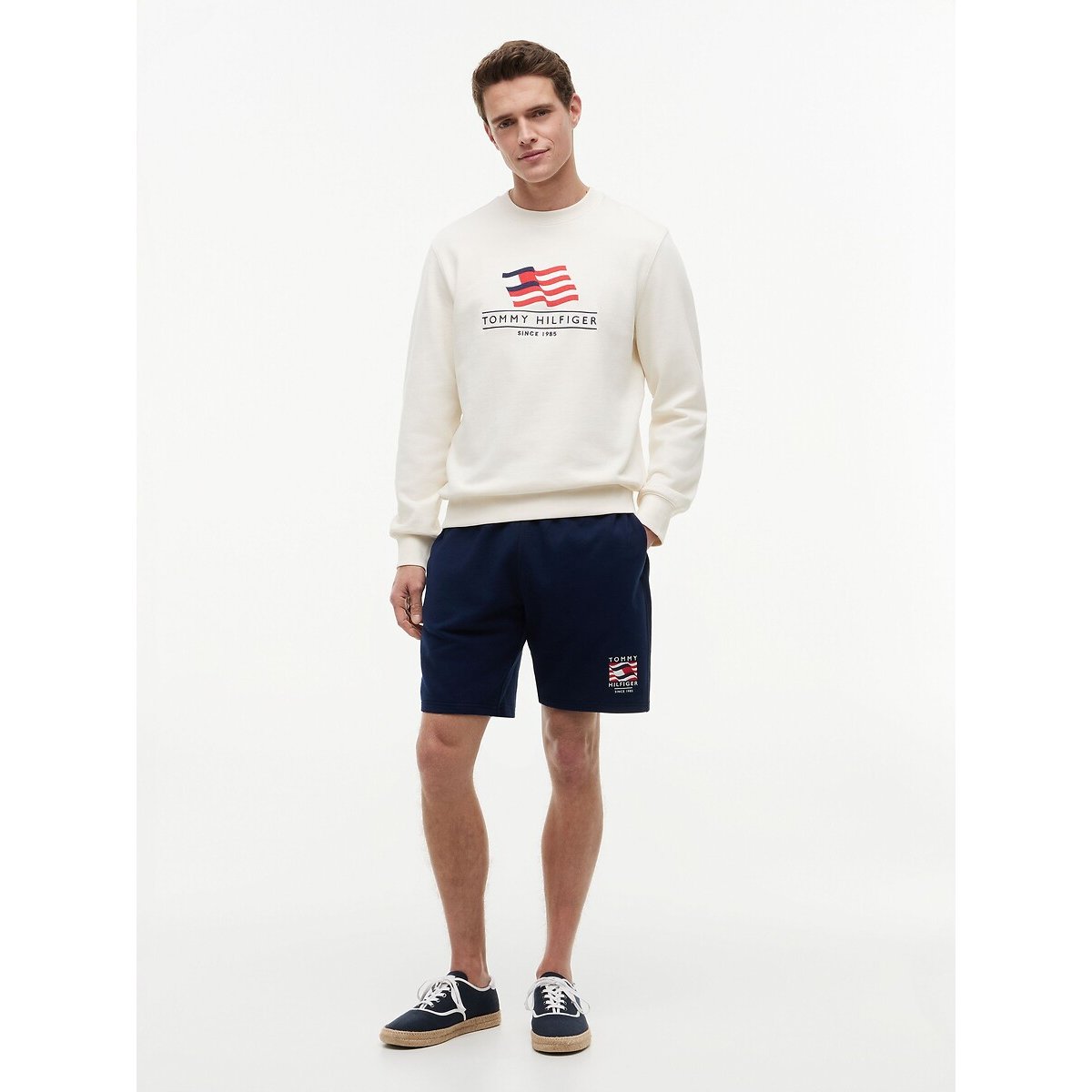 Sweat col rond ecru, TOMMY HILFIGER