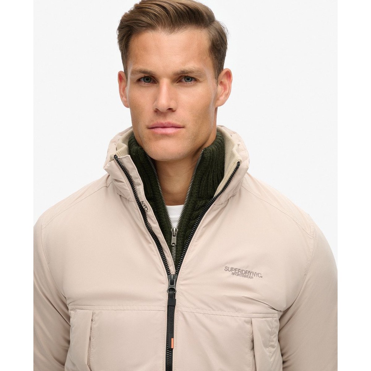 Veste Sports Harrington gris château, SUPERDRY