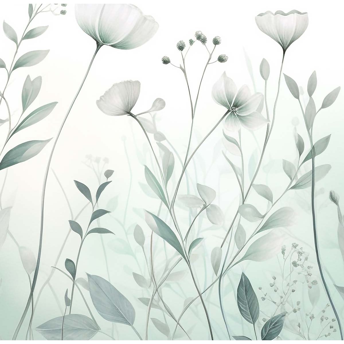 Papier peint blanche aquarelle intissé, HEXOA