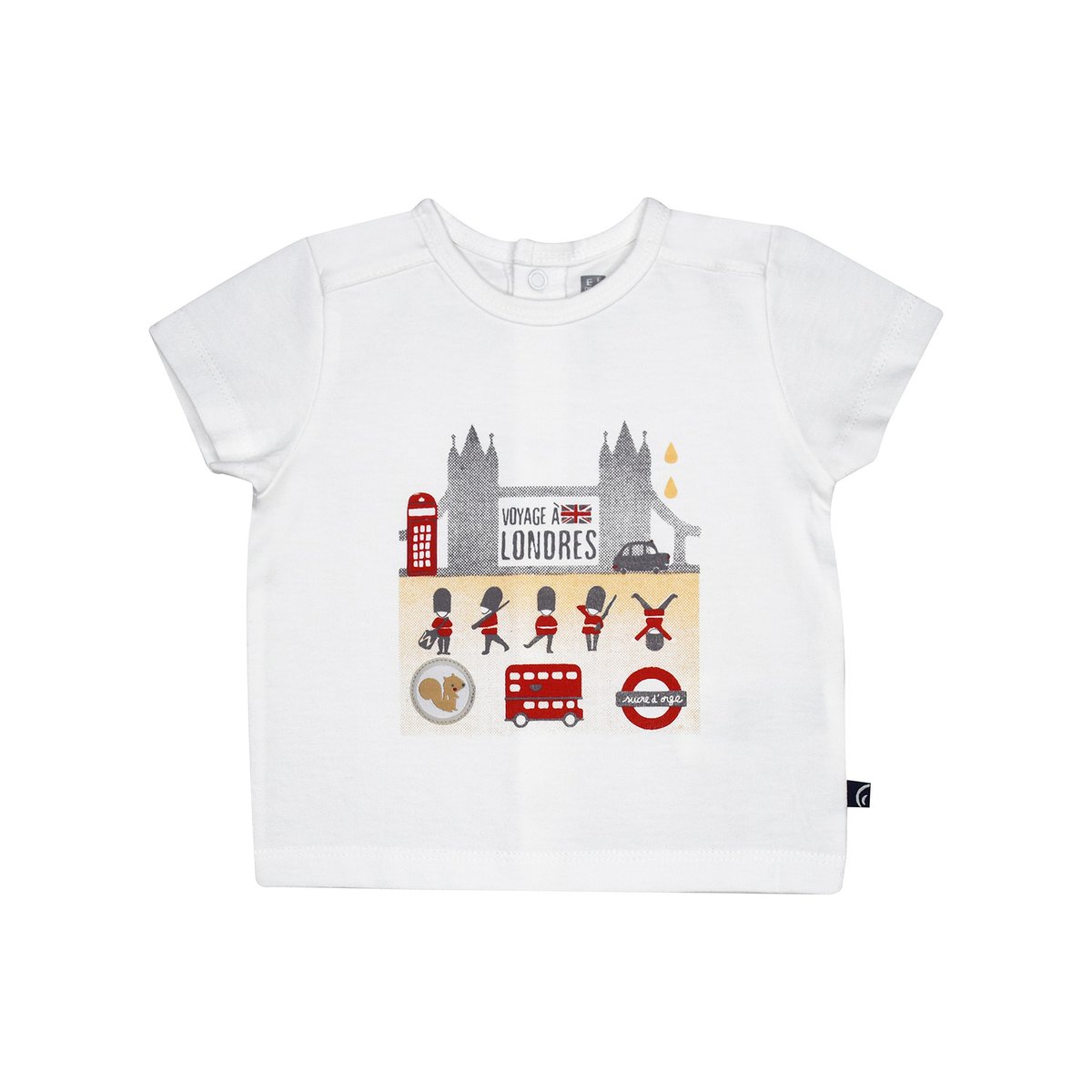 Ensemble tshirt + bermuda rony sucre d'orge blanc, SUCRE D'ORGE