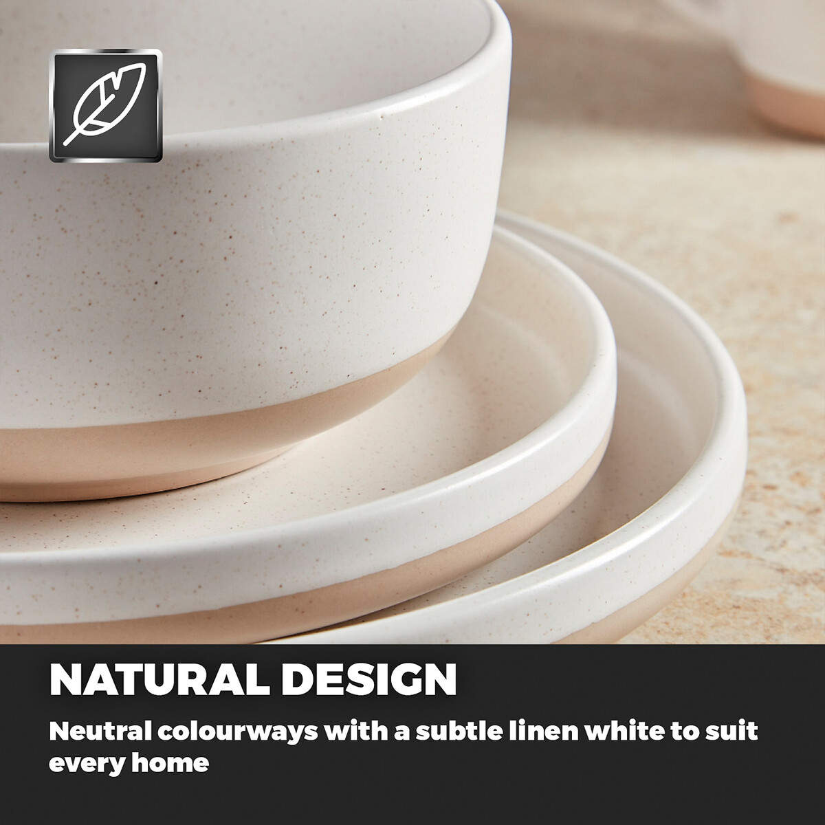 16-Piece Avena Dinner Set white, BARBARY & OAK