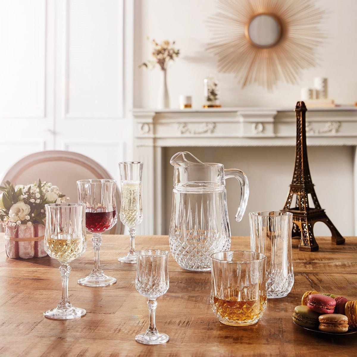 4 verres hauts 36 cl -LONGCHAMP transparent, CRISTAL D ARQUES