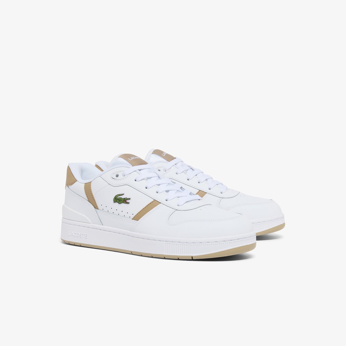 Sneakers T-Clip Set homme en cuir blanc-2j8, LACOSTE