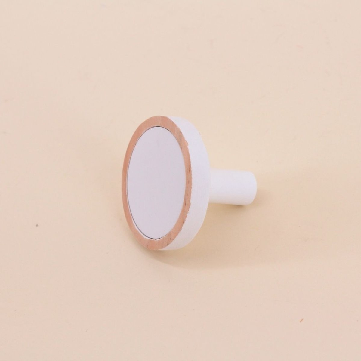 Lot de 4 patères rond blanc, ORNAMI