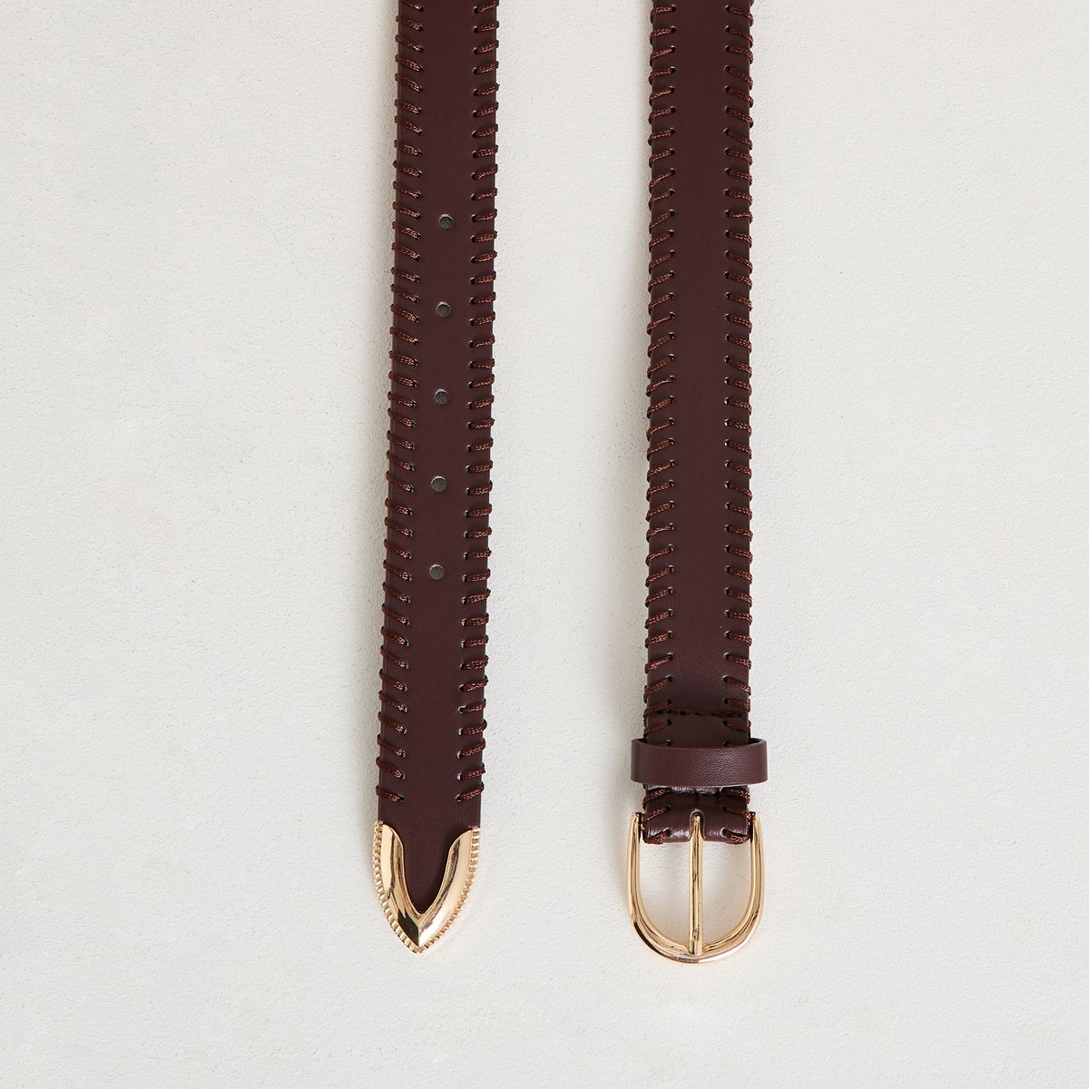 Ceinture style western orange bordeaux, GRAIN DE MALICE