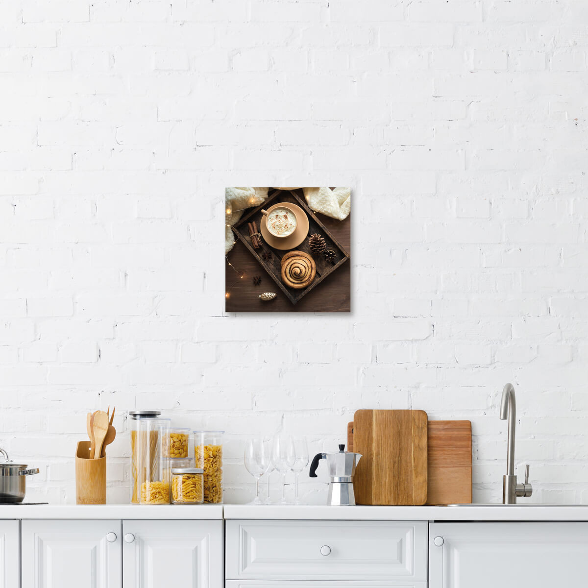 Tableau Mural Pause Sucrée CUISINE tableaux sur toile-beige, CEANOTHE
