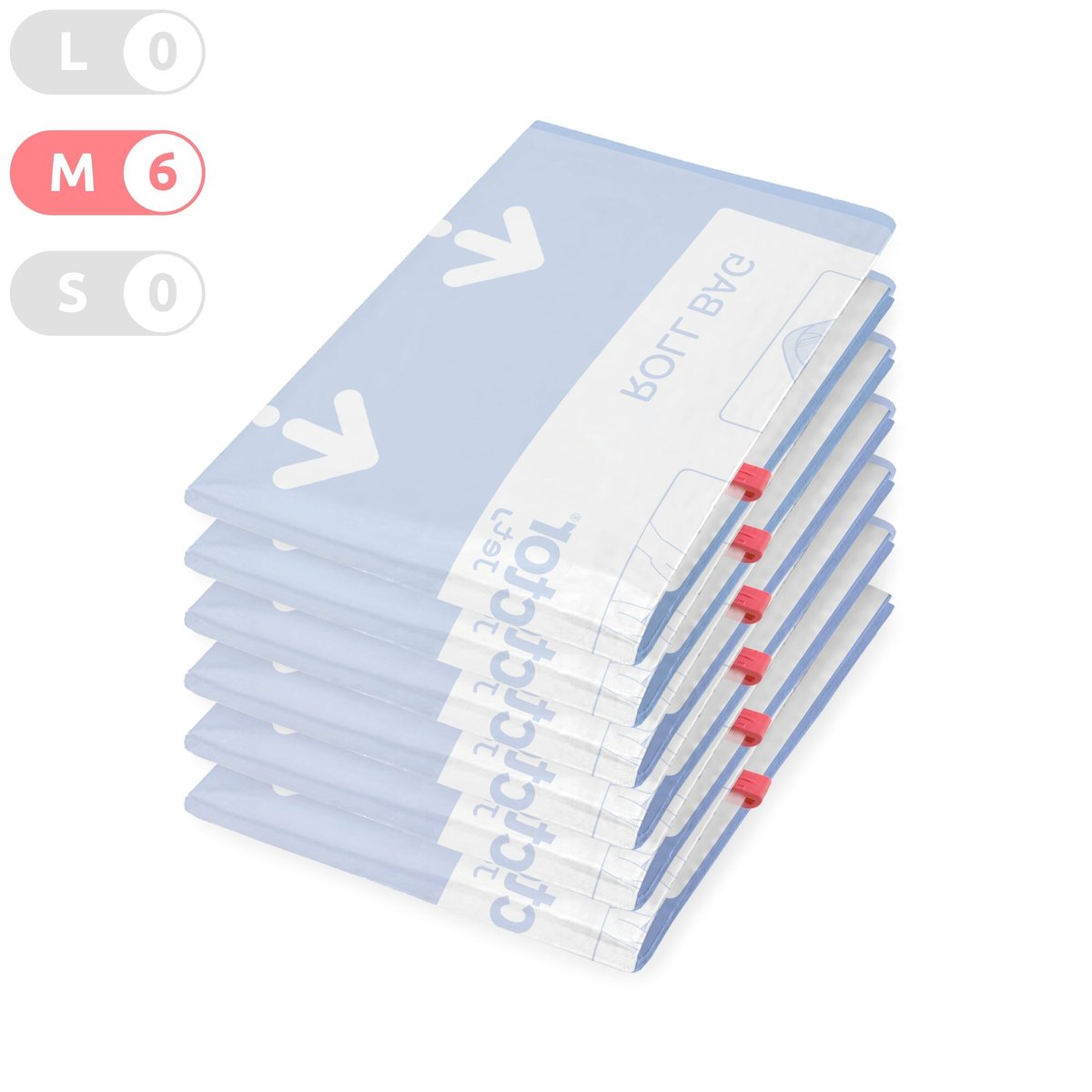 COMPACTOR - Lot 6 sacs sous vide de voyage ROLL-UP - 35 x 0 x H.50 cm - Bleu violet, COMPACTOR