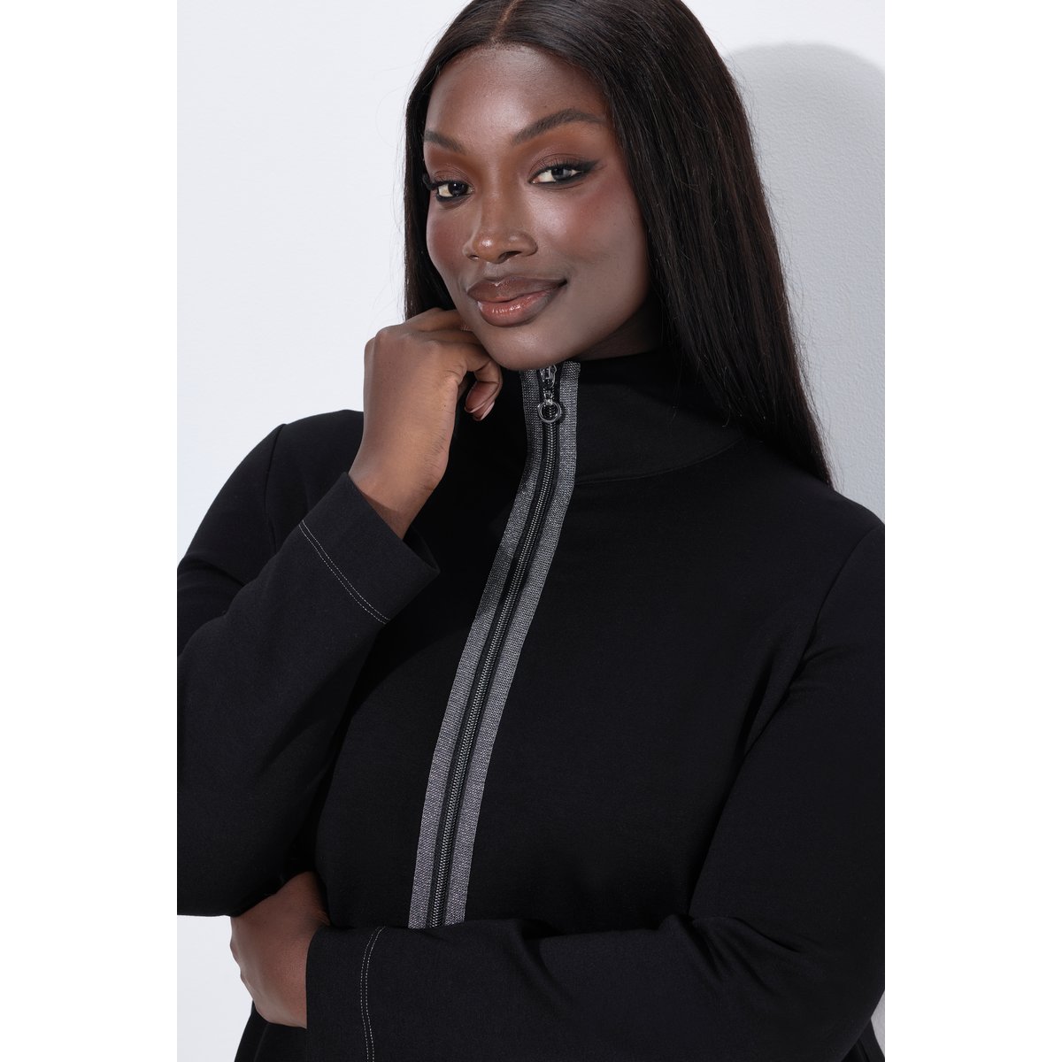 Veste en molleton noir, ULLA POPKEN