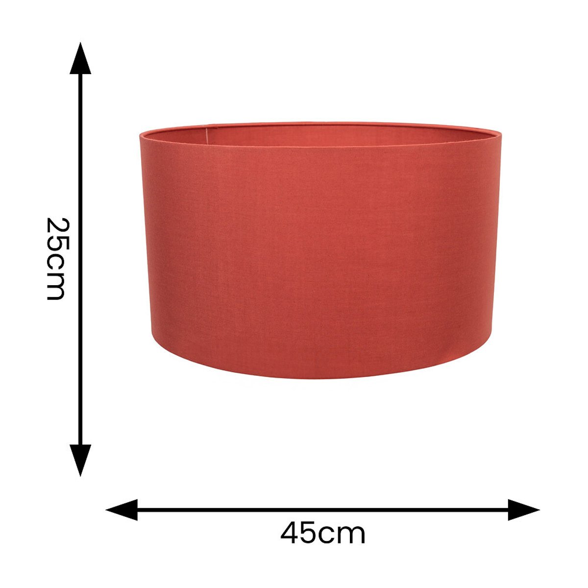 45cm Rachelle Rust Red Fabric Shade orange, SO'HOME