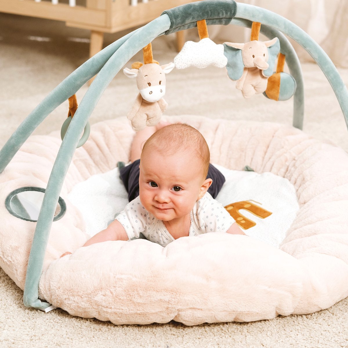 Tapis d'éveil pouf avec arches Luna & Axel luna, NATTOU