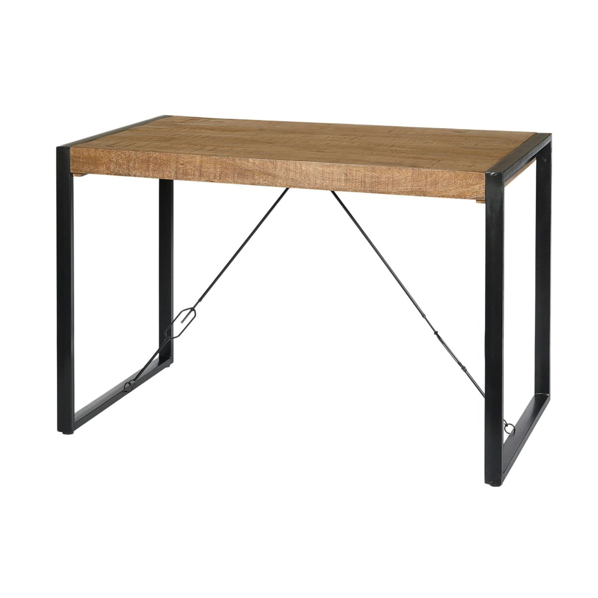 Table haute bois métal à tendeurs 140 cm KARGO bois naturel, PIER IMPORT