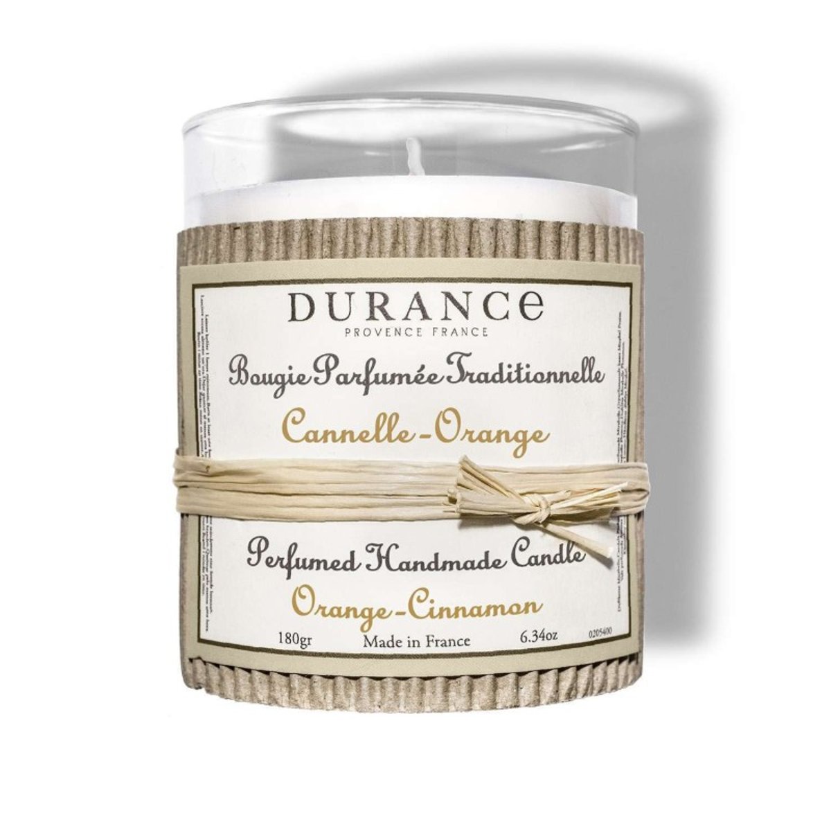 Bougie parfumée CANNELLE ORANGE couleur unique, DURANCE