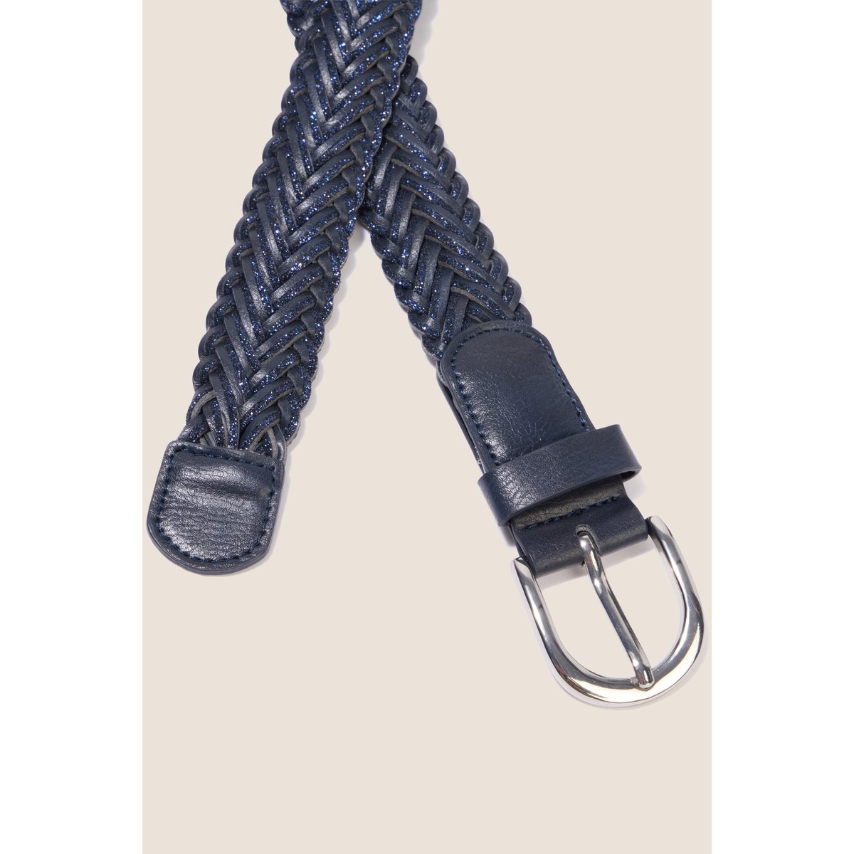 Ceinture large tressée bleu marine, BREAL